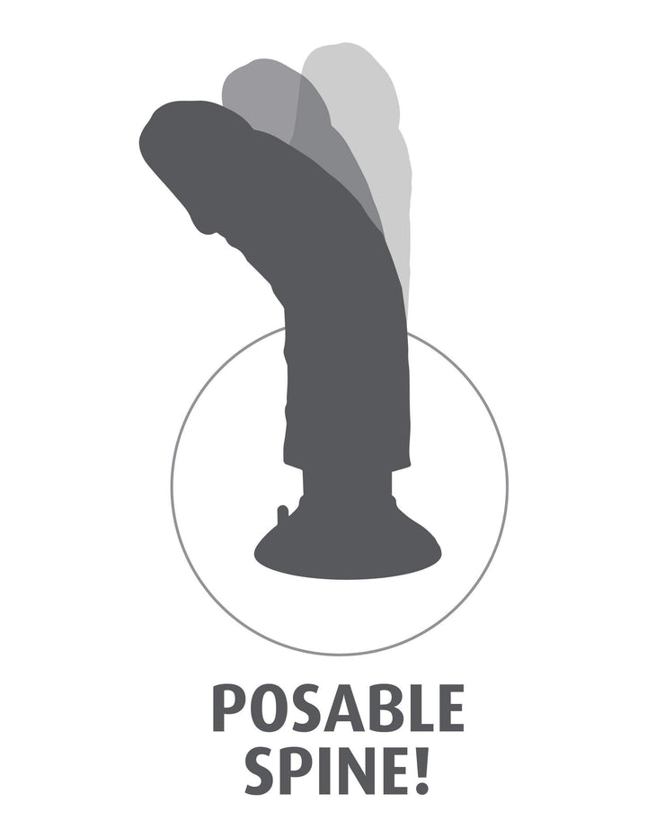 King Cock Vibrating Cock in Light 8 Inch