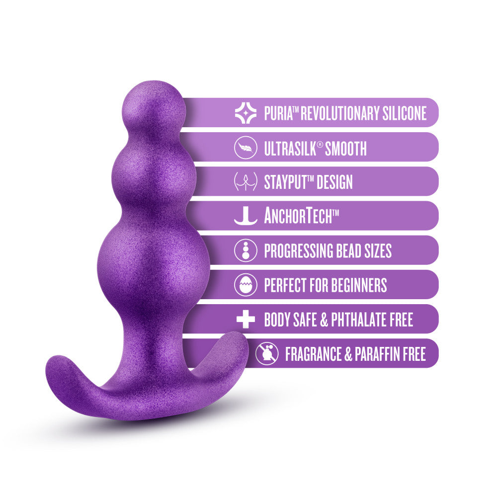 Anal Adventures Matrix Supernova Beaded Silicone Plug