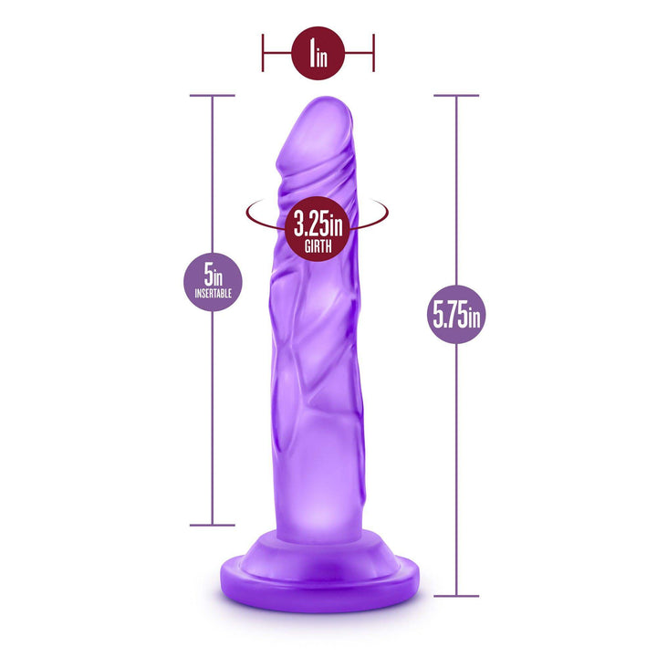 Naturally Yours Mini Cock in Purple 5 Inch