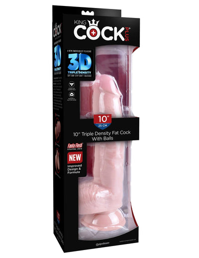 10 Inch King Cock | Triple Density Fat Cock with Balls