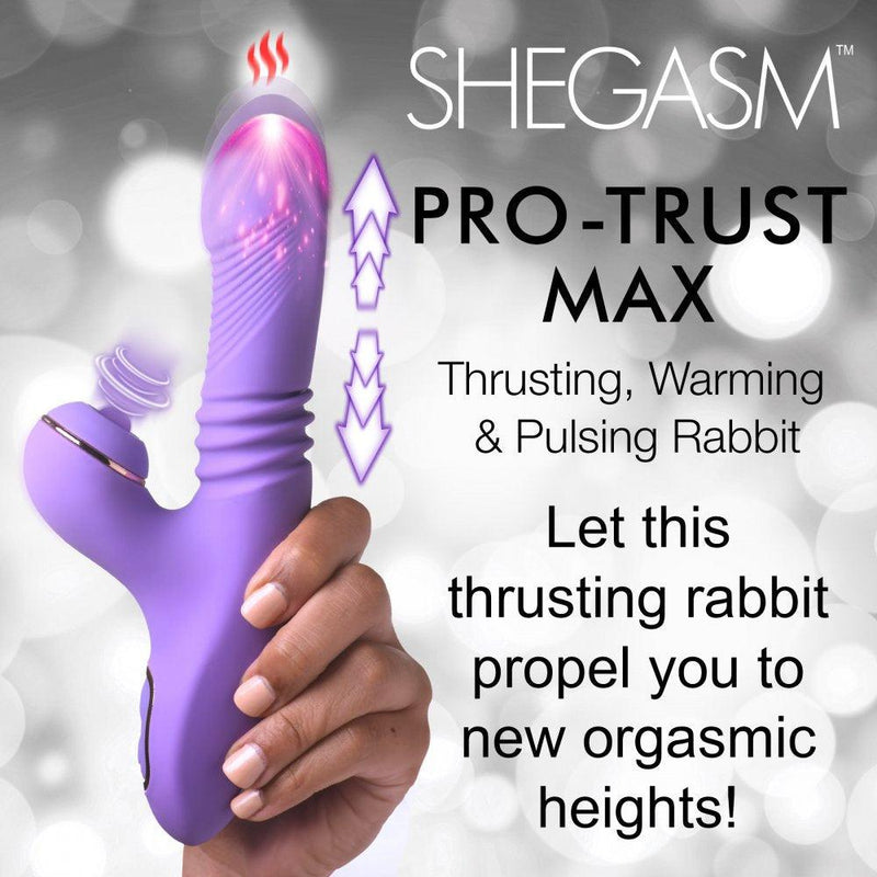 Pro-Thrust Max 14X Thrusting and Pulsing Silicone Rabbit - The Dildo Hub