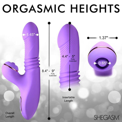 Pro-Thrust Max 14X Thrusting and Pulsing Silicone Rabbit - The Dildo Hub