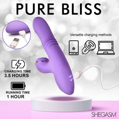 Pro-Thrust Max 14X Thrusting and Pulsing Silicone Rabbit - The Dildo Hub