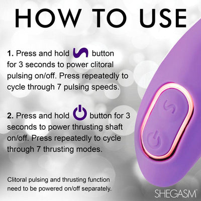 Pro-Thrust Max 14X Thrusting and Pulsing Silicone Rabbit - The Dildo Hub