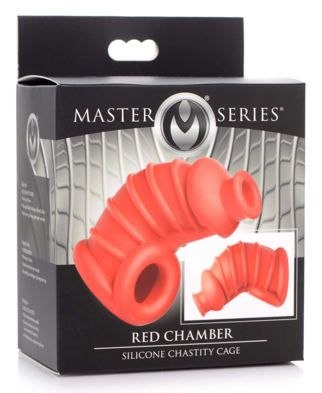 Chamber Silicone Chastity Cage in Red