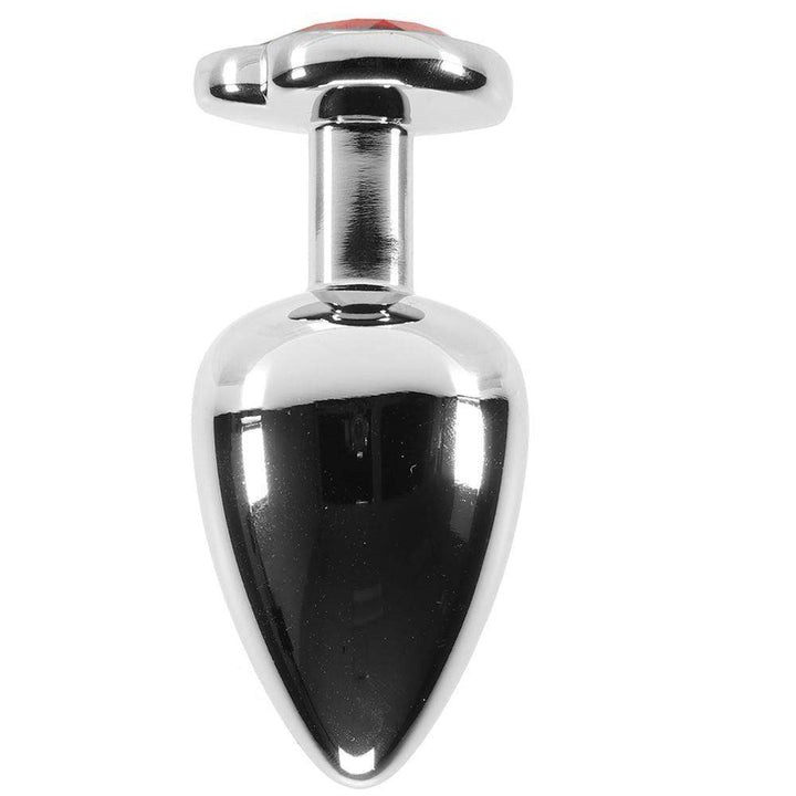 Heart Gem Anal Plug in Red Large