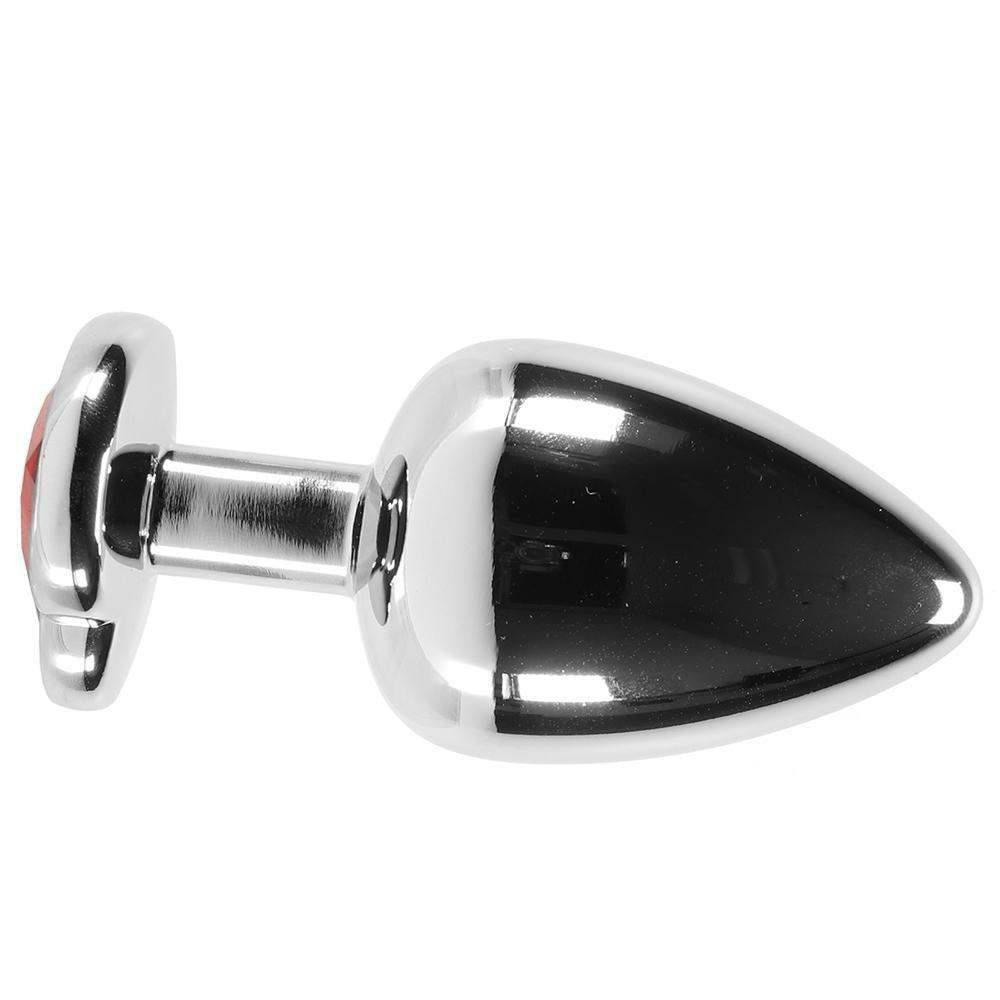 Heart Gem Anal Plug in Red Large