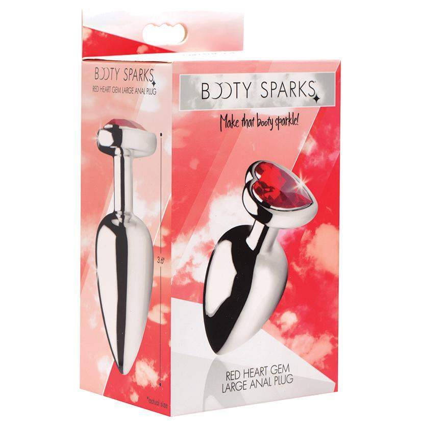 Heart Gem Anal Plug in Red Large