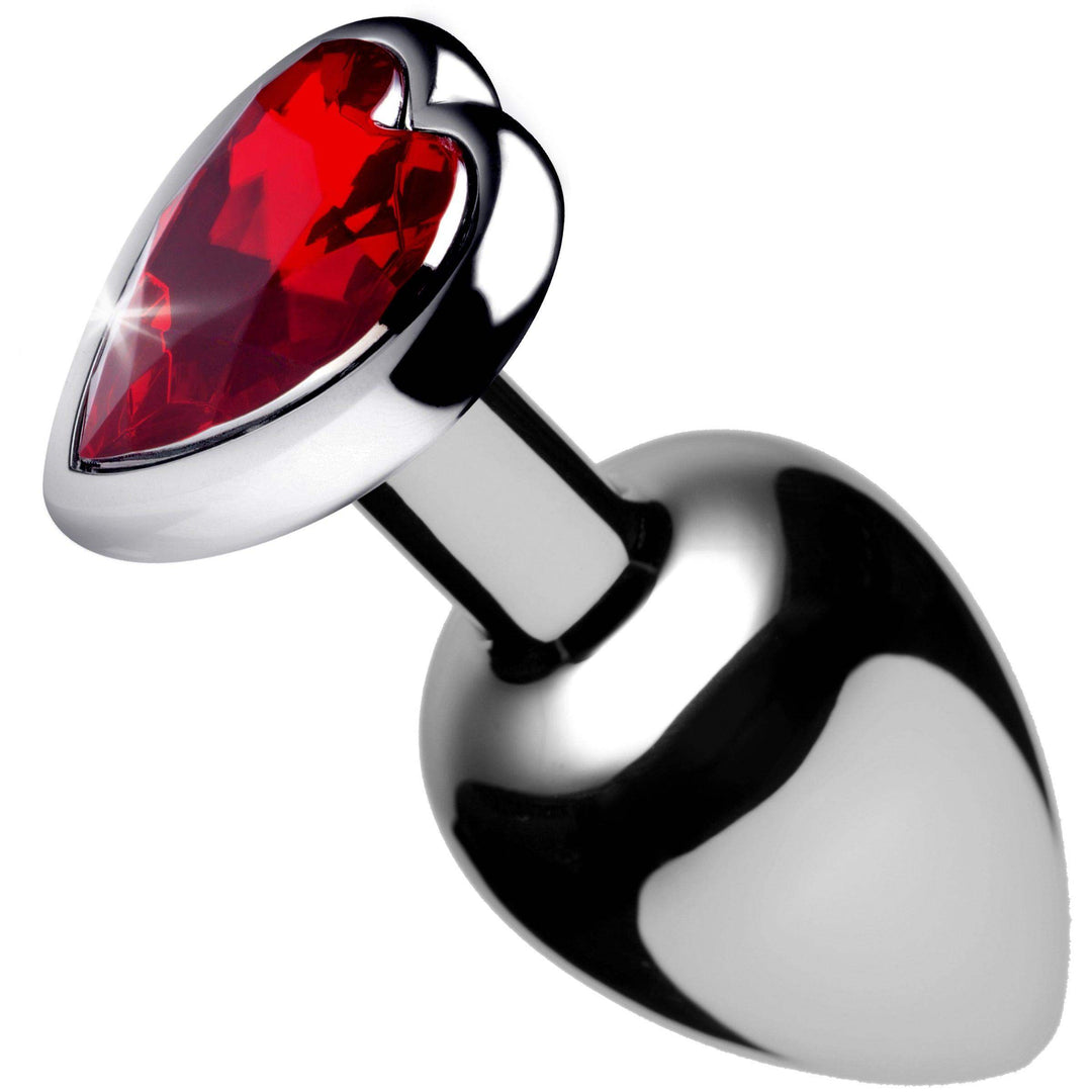 Heart Gem Anal Plug in Red Small