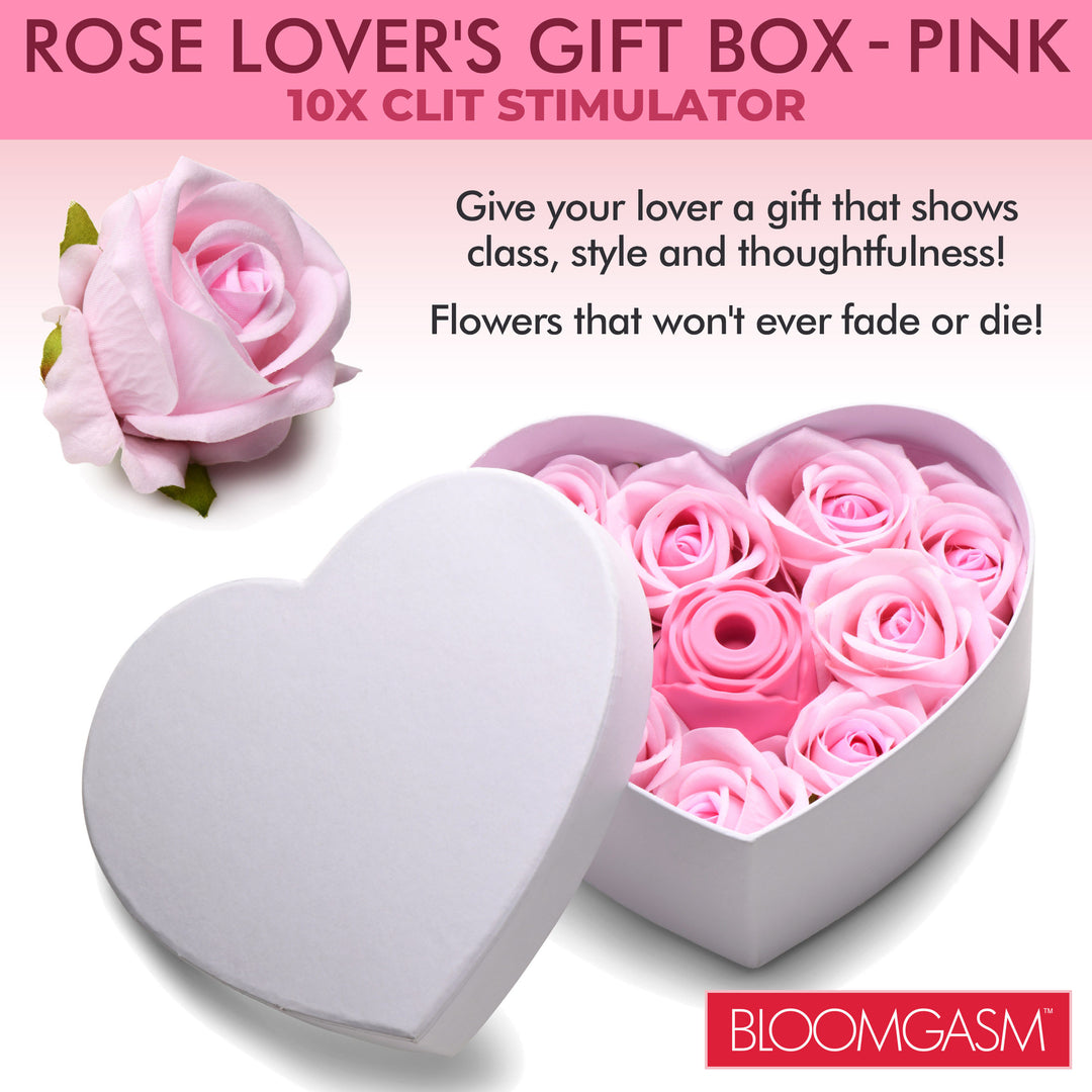 Rose Lovers Gift Box 10X Clit Suction Rose, Pink