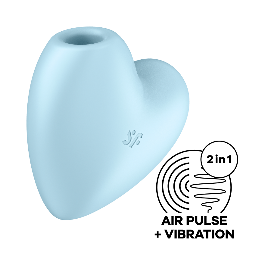 Satisfyer Cutie Heart Air Pulse Clitoral Vibrator in Blue