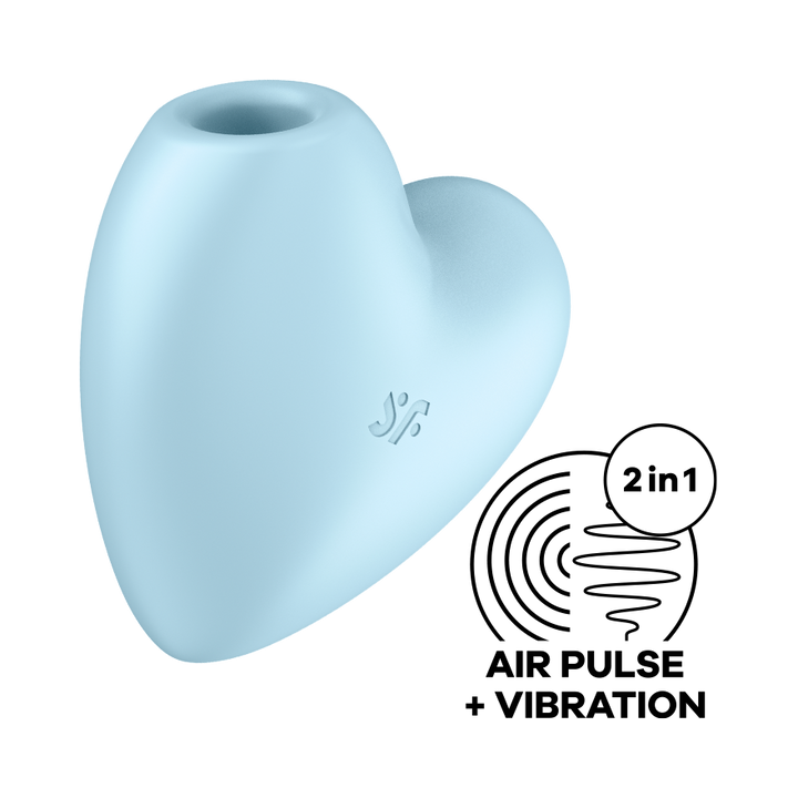 Satisfyer Cutie Heart Air Pulse Clitoral Vibrator in Blue