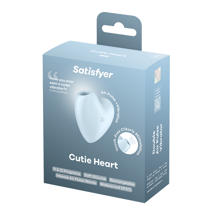 Satisfyer Cutie Heart Air Pulse Clitoral Vibrator in Blue