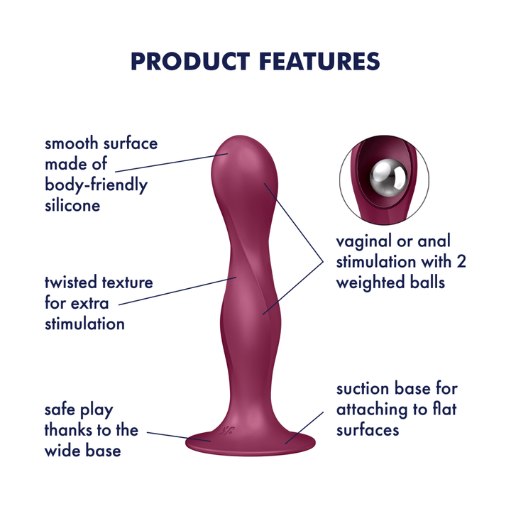 Satisfyer Double Ball-R Weighted Silicone Dildo