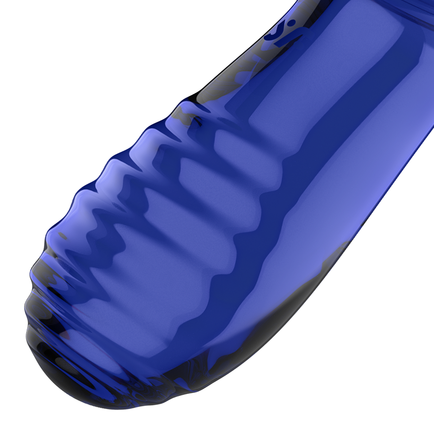 Satisfyer Double Crystal Double-Ended Glass Dildo in Light blue