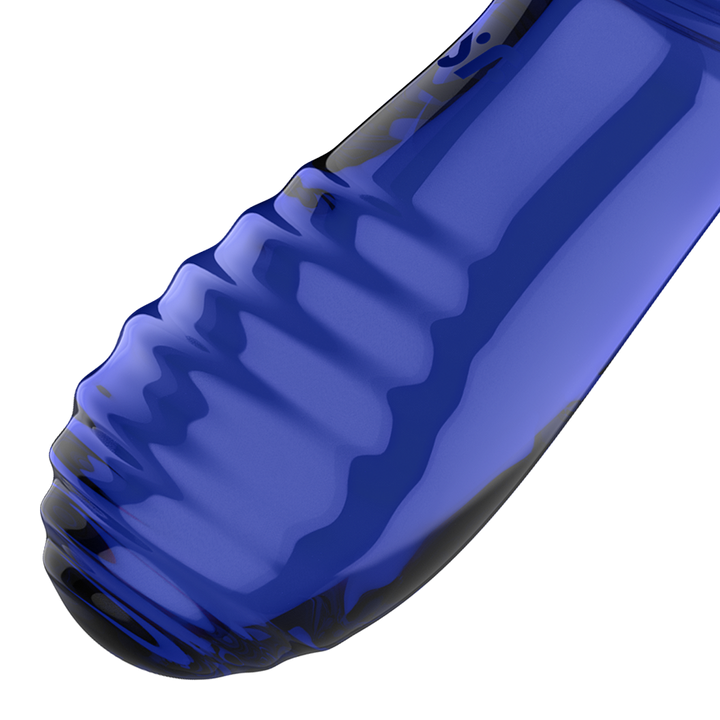 Satisfyer Double Crystal Double-Ended Glass Dildo in Light blue