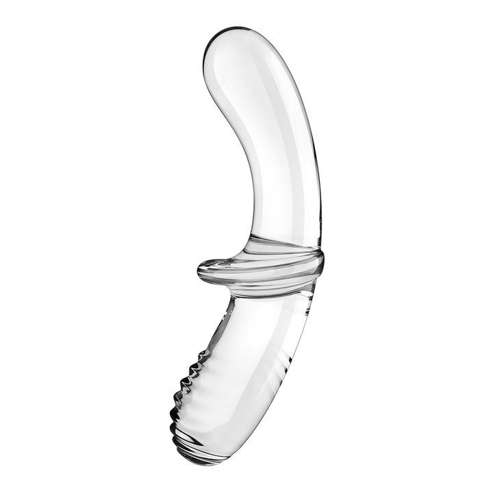 Satisfyer Double Crystal Double-Ended Glass Dildo in Transparent