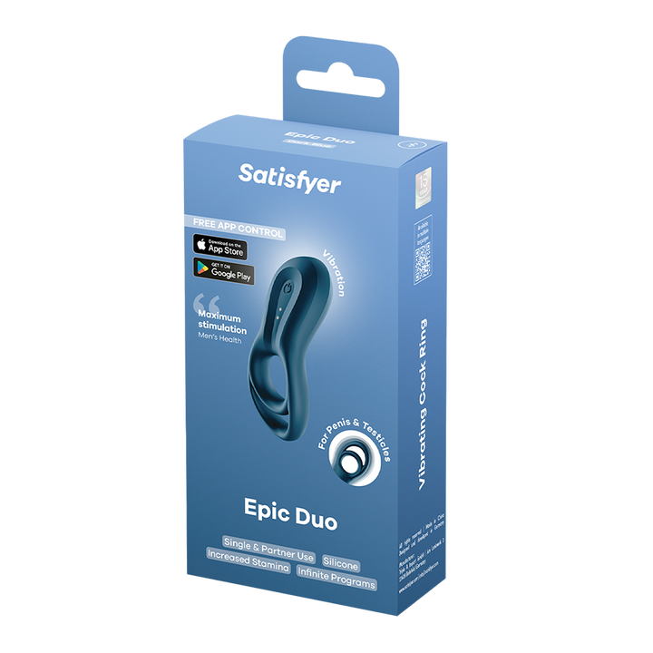 Satisfyer Epic Duo Connect App Vibrating Cock and Ball Ring