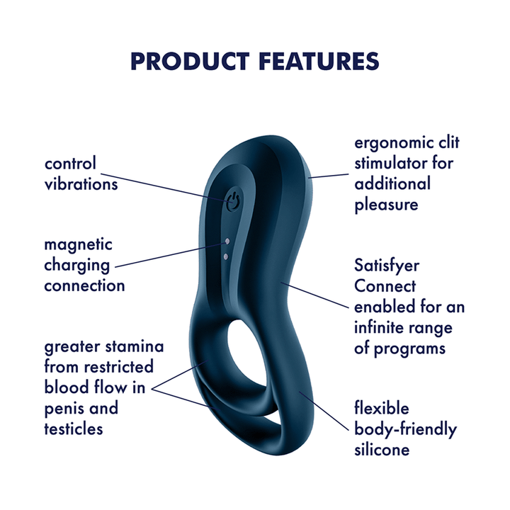 Satisfyer Epic Duo Connect App Vibrating Cock and Ball Ring