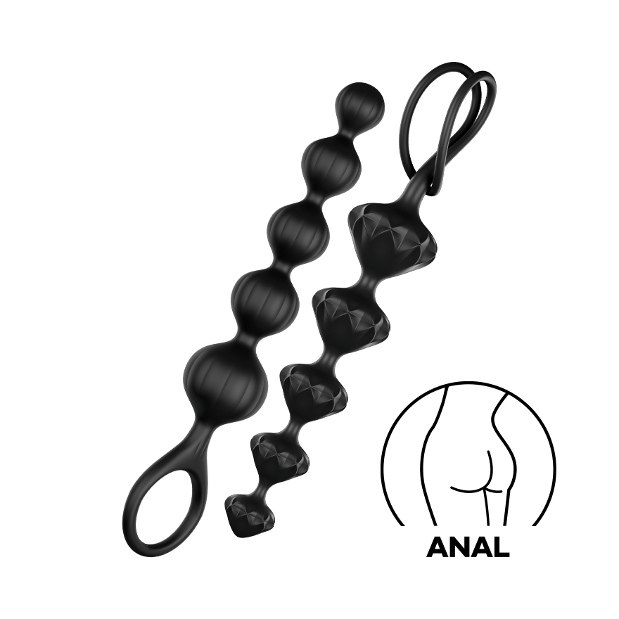 Satisfyer Love Beads Silicone Anal Beads, Set of 2