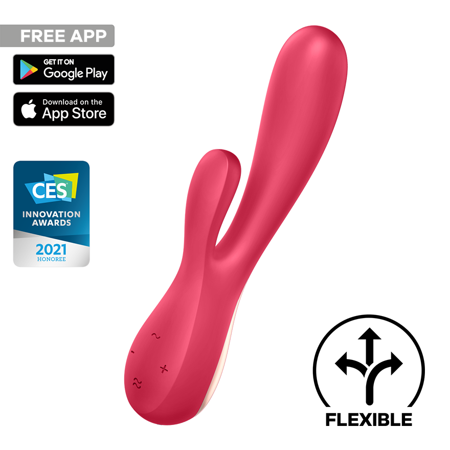 Satisfyer Mono Flex Connect App Rabbit Vibrator in Red
