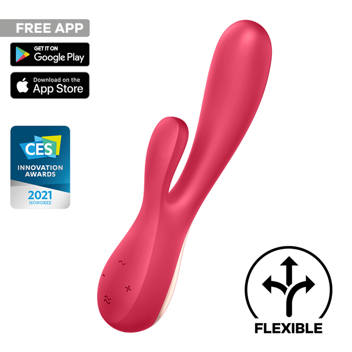 Satisfyer Mono Flex Connect App Rabbit Vibrator in Red