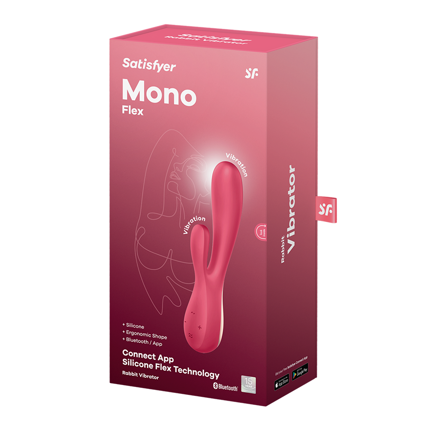 Satisfyer Mono Flex Connect App Rabbit Vibrator in Red