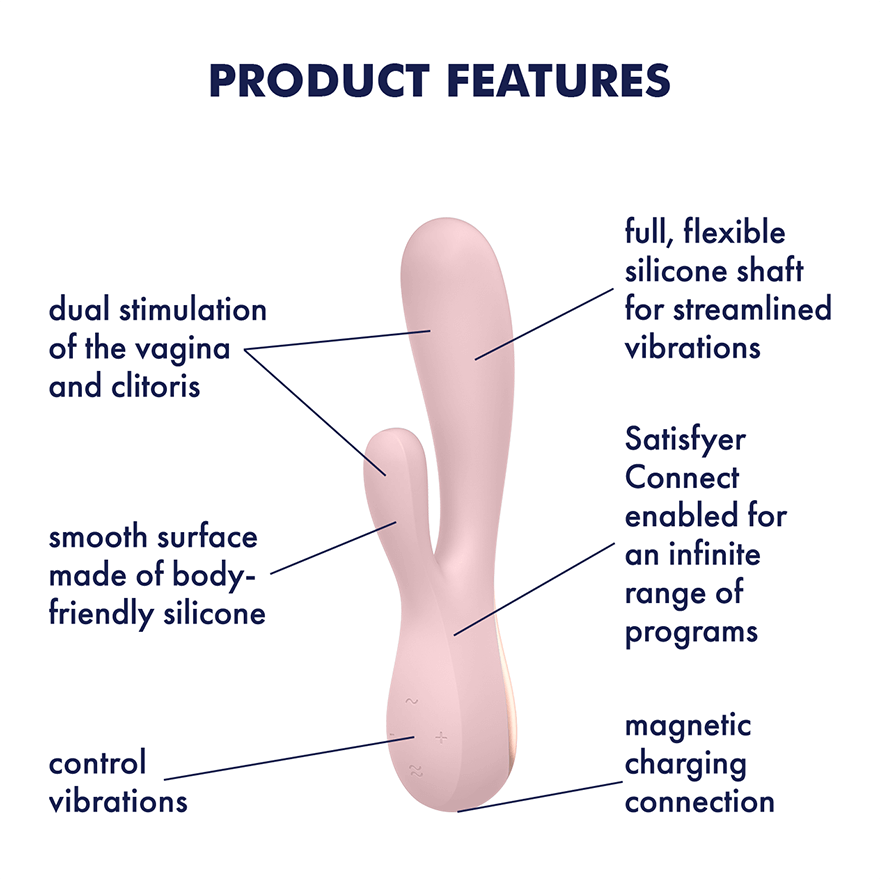 Satisfyer Mono Flex Connect App Rabbit Vibrator in Pink
