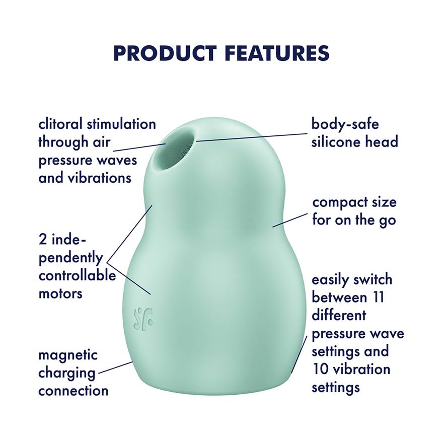 Satisfyer Pro To Go 1 Air Pulse Clitoral Vibrator in Mint