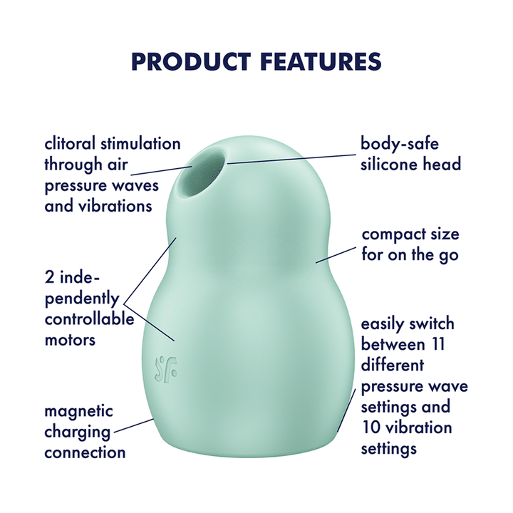 Satisfyer Pro To Go 1 Air Pulse Clitoral Vibrator in Mint