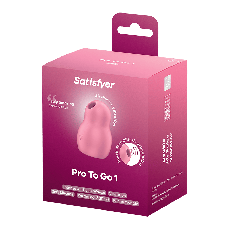 Satisfyer Pro To Go 1 Air Pulse Clitoral Vibrator in Red
