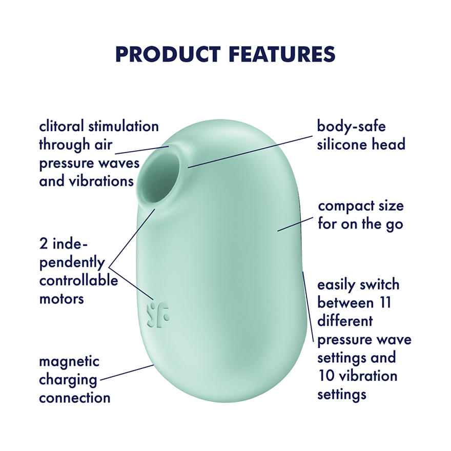 Satisfyer Pro To Go 2 Air Pulse Clitoral Vibrator in Mint