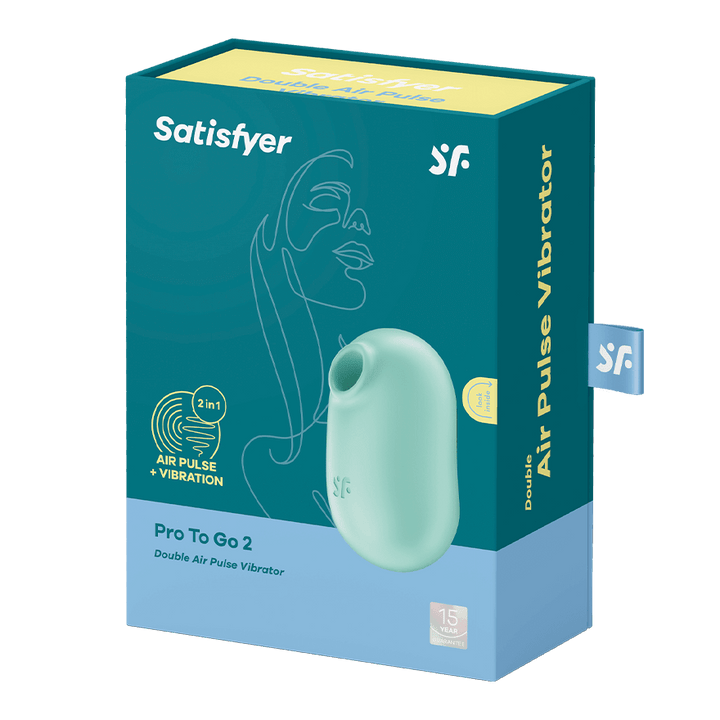 Satisfyer Pro To Go 2 Air Pulse Clitoral Vibrator in Mint