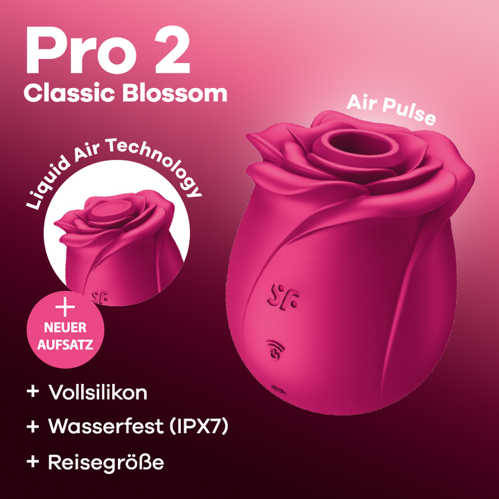 Satisfyer Pro 2 Classic Blossom Rose Air Pulse Vibrator