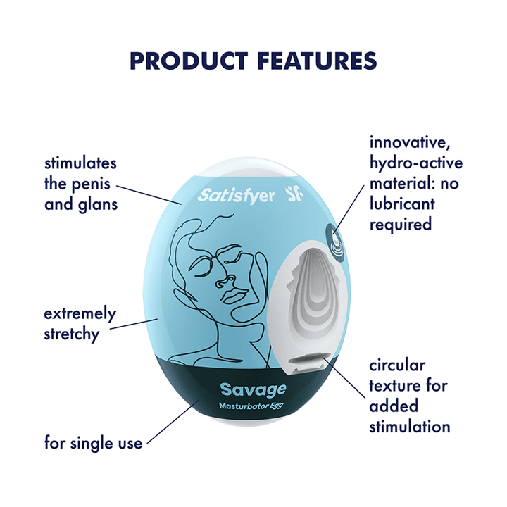 Satisfyer Masturbator Egg Savage Single-Use Stroker