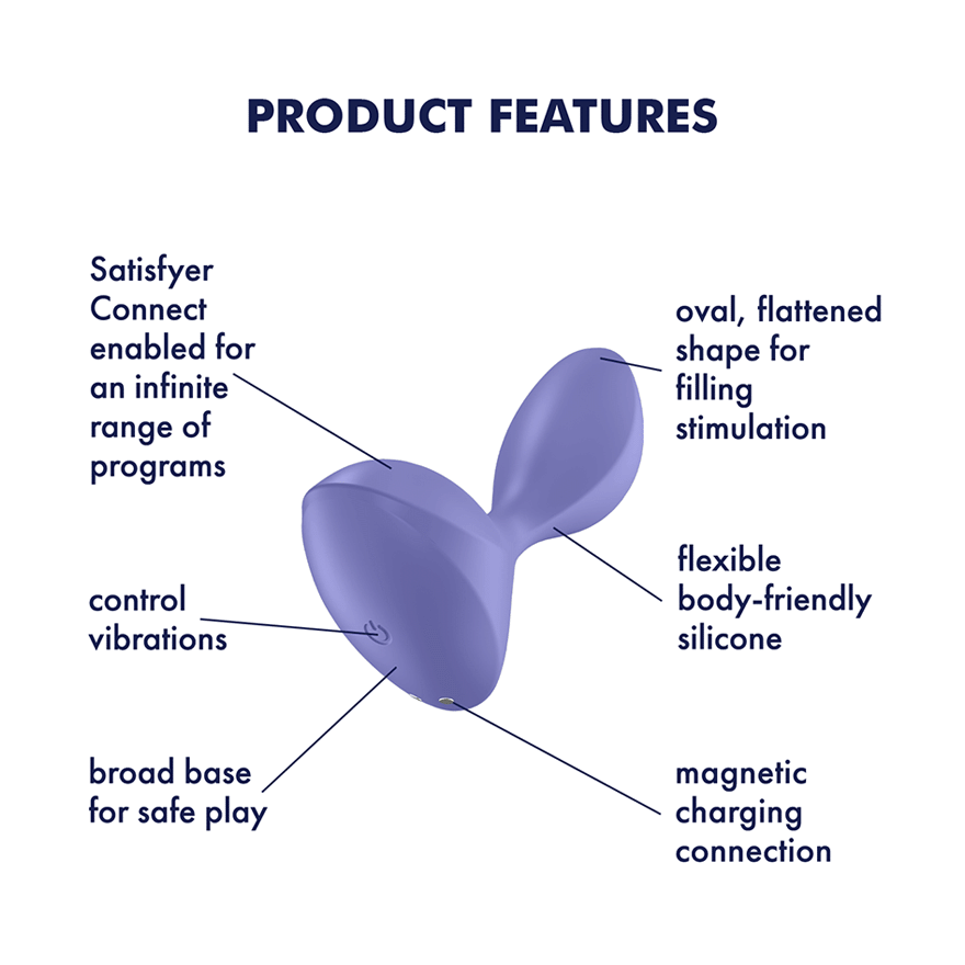 Satisfyer Sweet Seal Connect App Vibrating Anal Plug in Violet