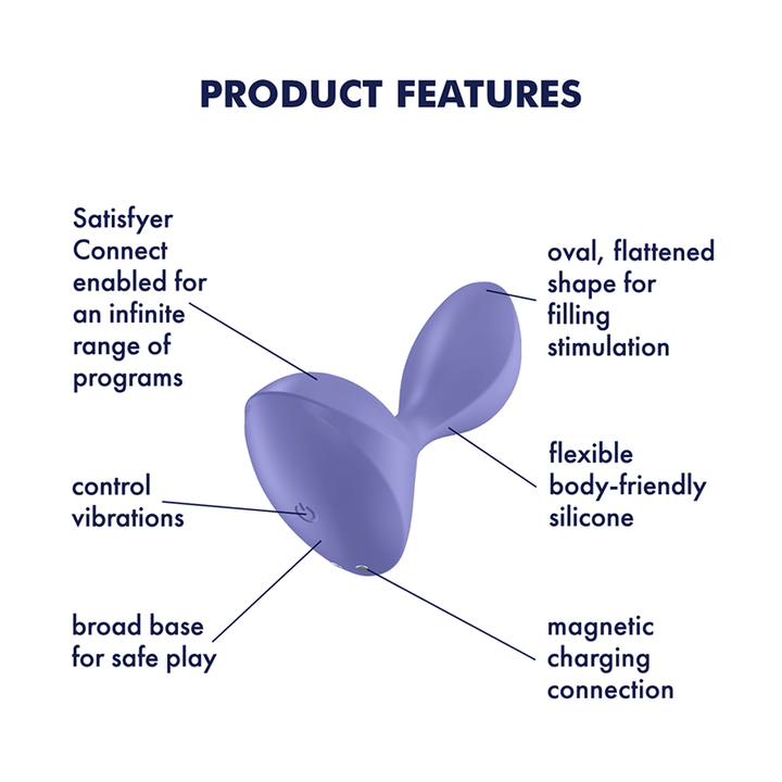 Satisfyer Sweet Seal Connect App Vibrating Anal Plug in Violet