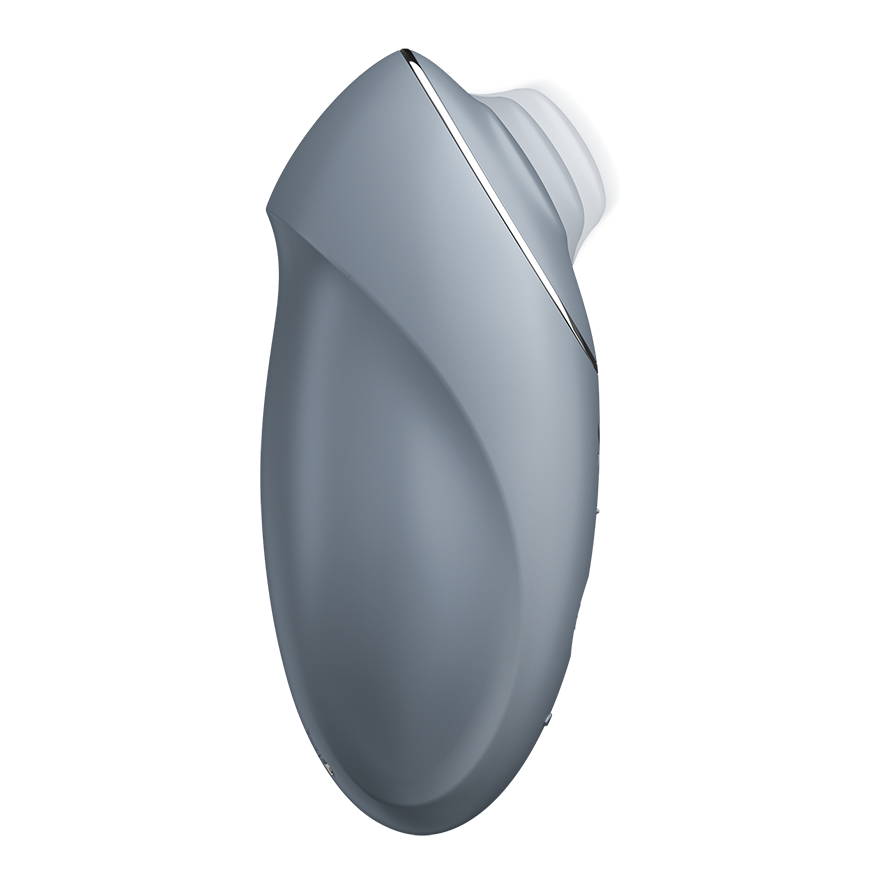 Satisfyer Tap &amp; Climax 1 Tapping Lay-On Clitoral Vibrator in Blue-Grey