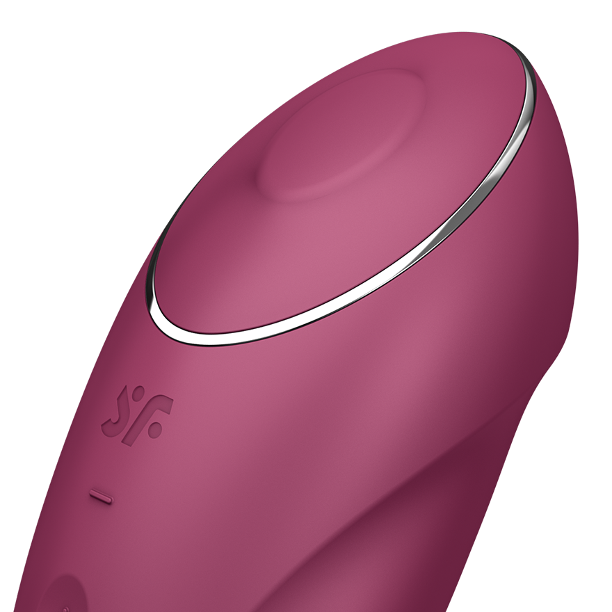 Satisfyer Tap &amp; Climax 1 Tapping Lay-On Clitoral Vibrator in Red