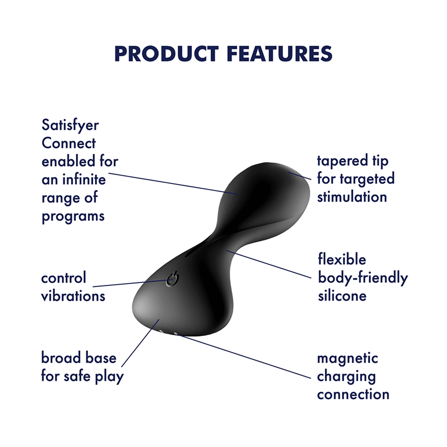 Satisfyer Trendsetter Connect App Vibrating Anal Plug in Black