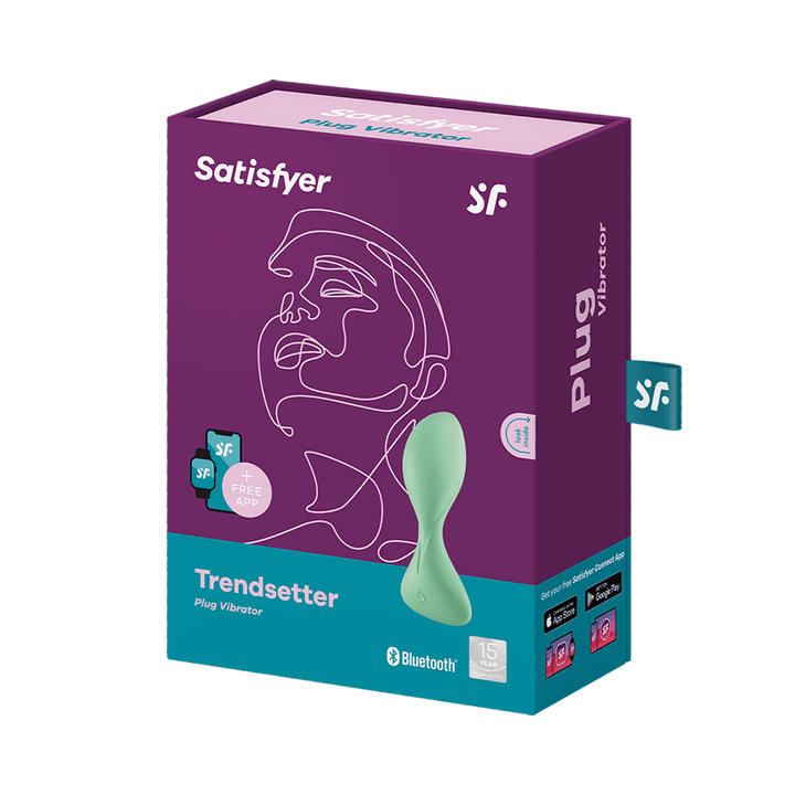 Satisfyer Trendsetter Connect App Vibrating Anal Plug in Light green
