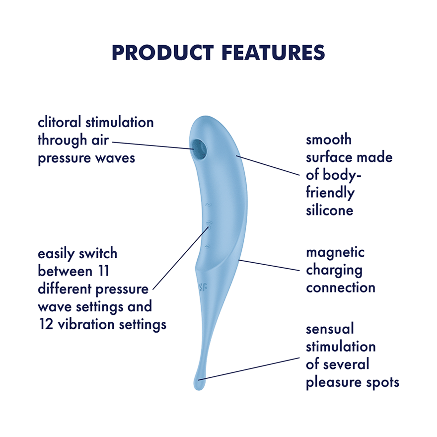 Satisfyer Twirling Pro Air Pulse and Rotating Tip Vibrator