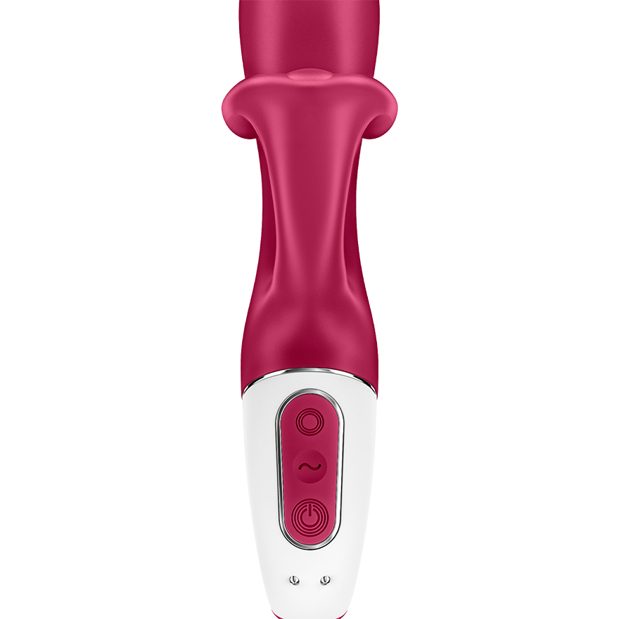 Satisfyer Embrace Me Rabbit Vibrator with Ring Handle in Berry