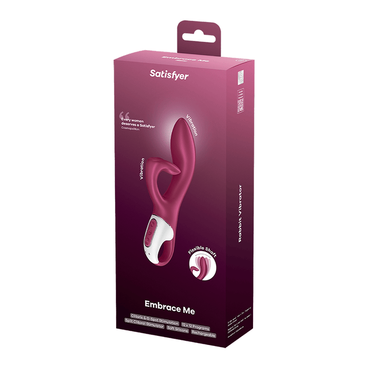 Satisfyer Embrace Me Rabbit Vibrator with Ring Handle in Berry