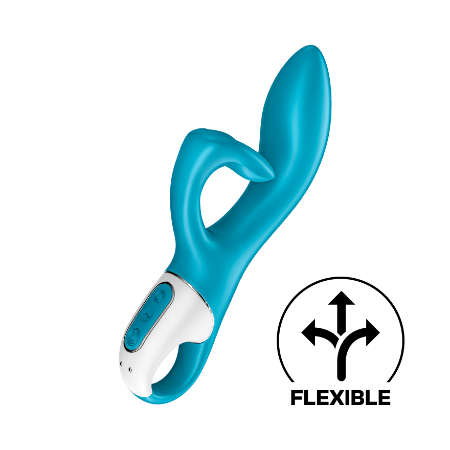 Satisfyer Embrace Me Rabbit Vibrator with Ring Handle in Turquoise