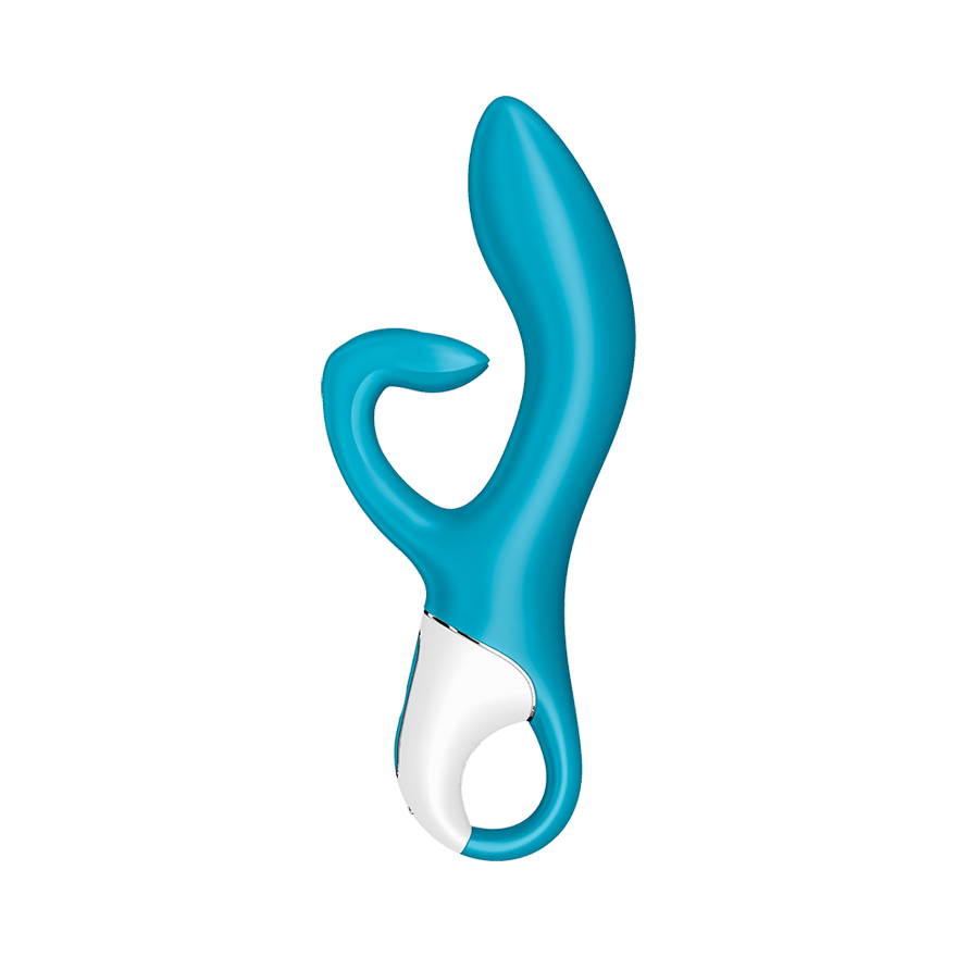 Satisfyer Embrace Me Rabbit Vibrator with Ring Handle in Turquoise