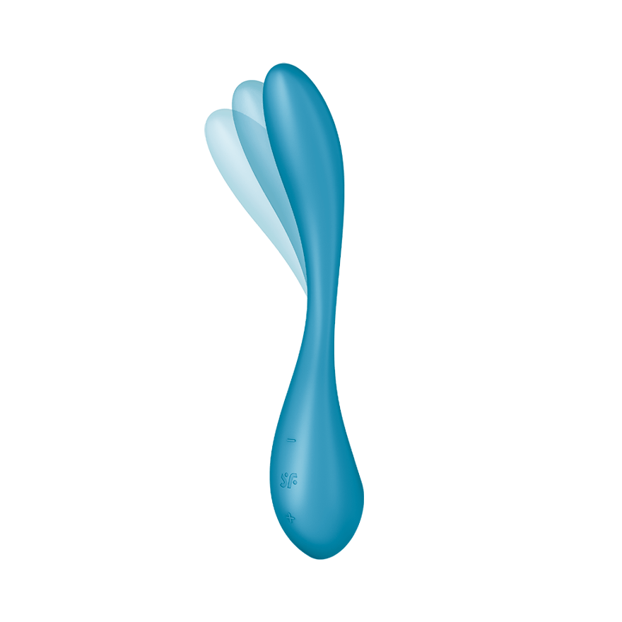 Satisfyer G-Spot Flex 5 Connect App Bendable Vibrator in Blue
