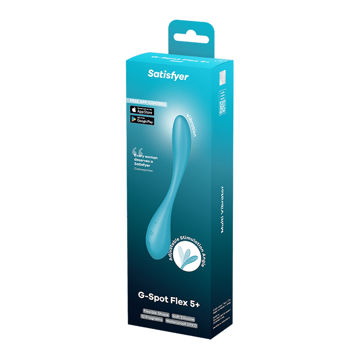 Satisfyer G-Spot Flex 5 Connect App Bendable Vibrator in Blue