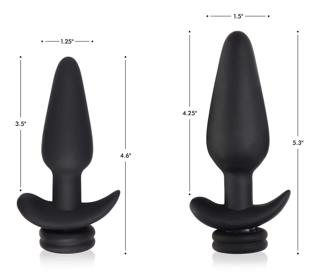 Vibrating Anal Plug with Interchangeable Fox Tail in White Small