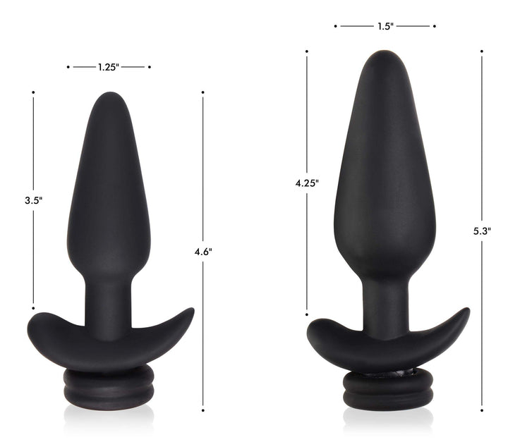Vibrating Anal Plug with Interchangeable Fox Tail in White Small